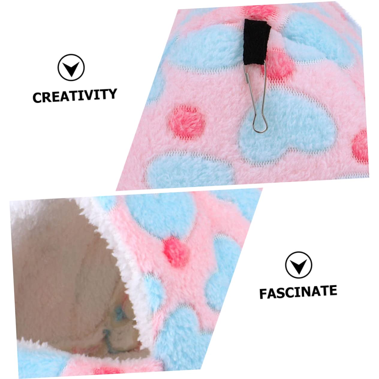 Mipcase 4 Piezas Cama Pequeña Invierno Cálido Hámsteres En Roedores Escondite Jugando Calentamiento Polar Térmico L Descansando Enano Hogar Rata Calor Colgando con Cerdo