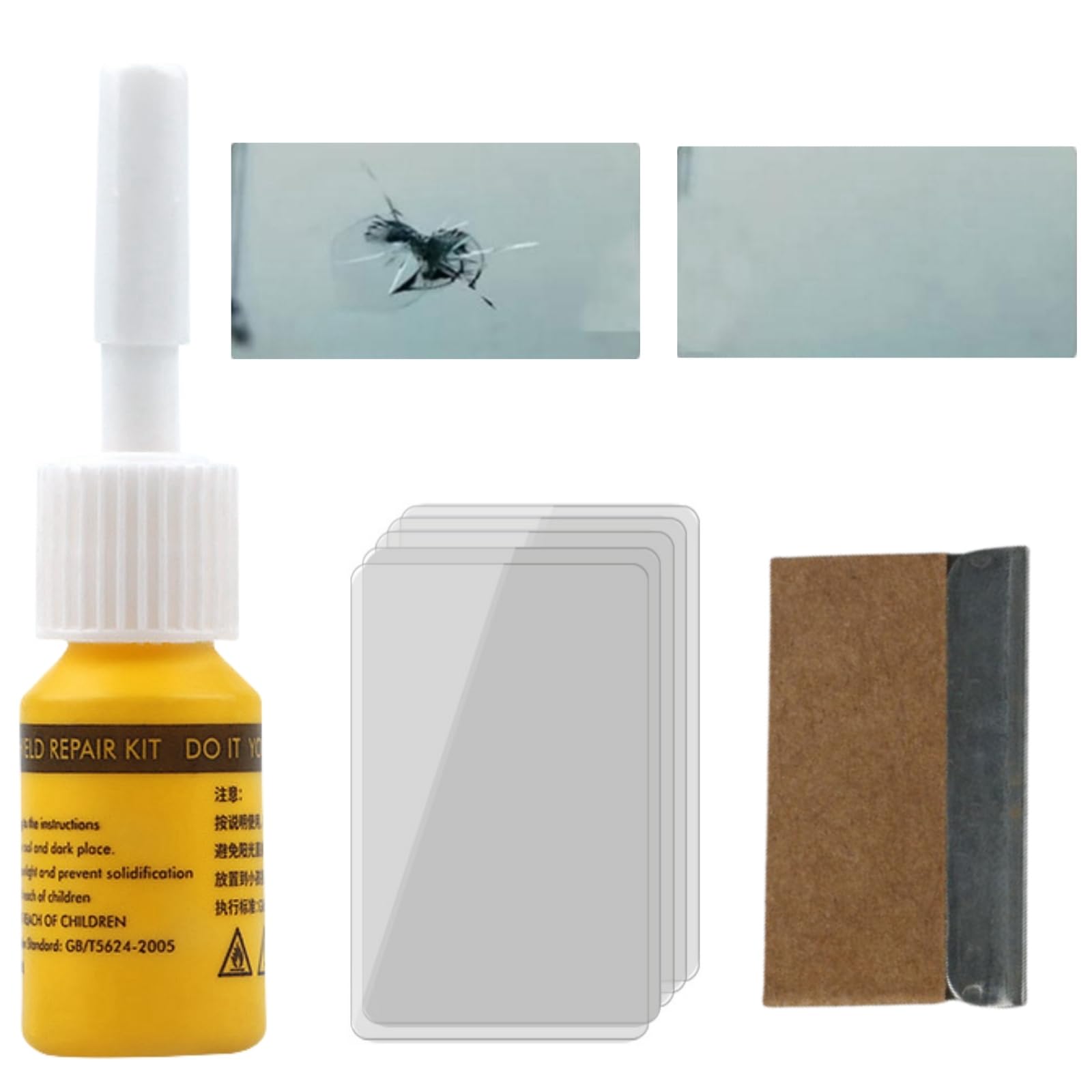 Windscreen Repair Kit,Car Scratch Repair Kit,Glass Scratch Remover,Window Chip Repair Kit,Windshield Repair Kit,Glass Glue Repair Resin,Windscreen Repairing Glue Adhesives,Glass Crack Repair Liquid