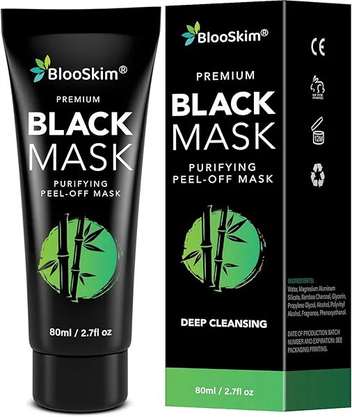 Blackhead Remover Mask, Charcoal Peel Off Face Mask, Blackhead Remover, Pore Cleaner for Men & Women, 2.7 fl oz