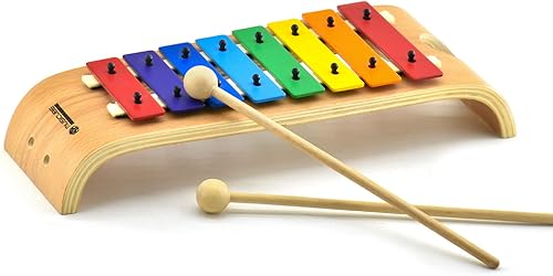 Miniatura 13 de MUSICUBE Xilófono para niños, xilófono de madera con mazos, instrumento de música Orff para educación preescolar, kit de percusión para bebés