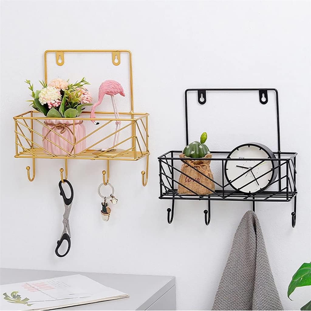HBJWOV Office Newspaper Magazine Rack Multifunction Desktop Metal Storage Basket Minimalist Book Organizer(D)