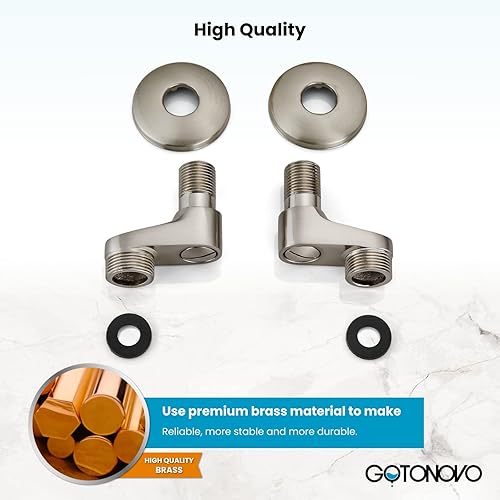 Miniatura 7 de gotonovo Clawfoot - Grifo para bañera de 3-38 pulgadas, con patas de garra, brazo oscilante, ajustable, níquel cepillado, utilidad comercial,