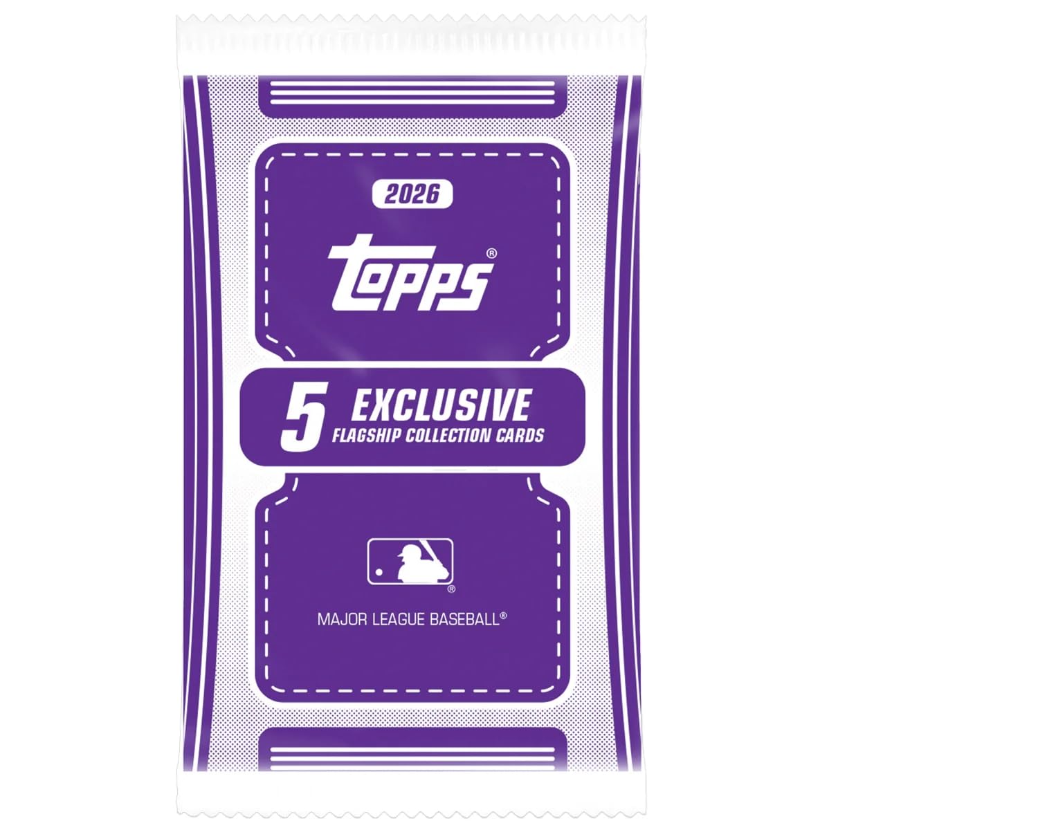 Topps Baseball Series 2026 Lot de 5 cartes à collectionner Super Box Flagship Collection (3 collections phares exclusives 5 paquets)