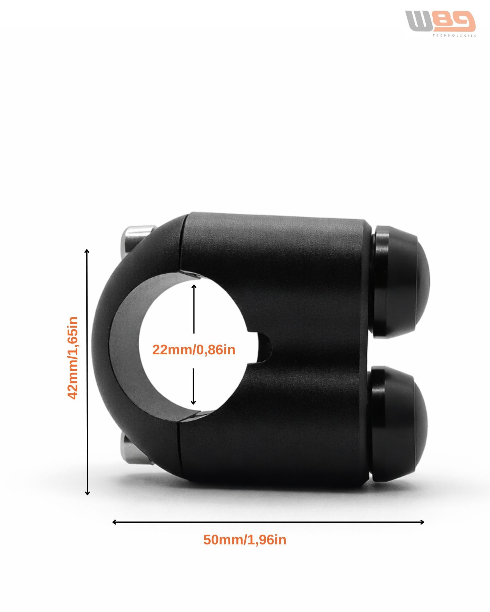 W89 Pulsante Momentaneo 12V 10A per Manubrio 22mm – Doppio Interruttore in Alluminio CNC IP65 Impermeabile – Moto Scooter E-Bike