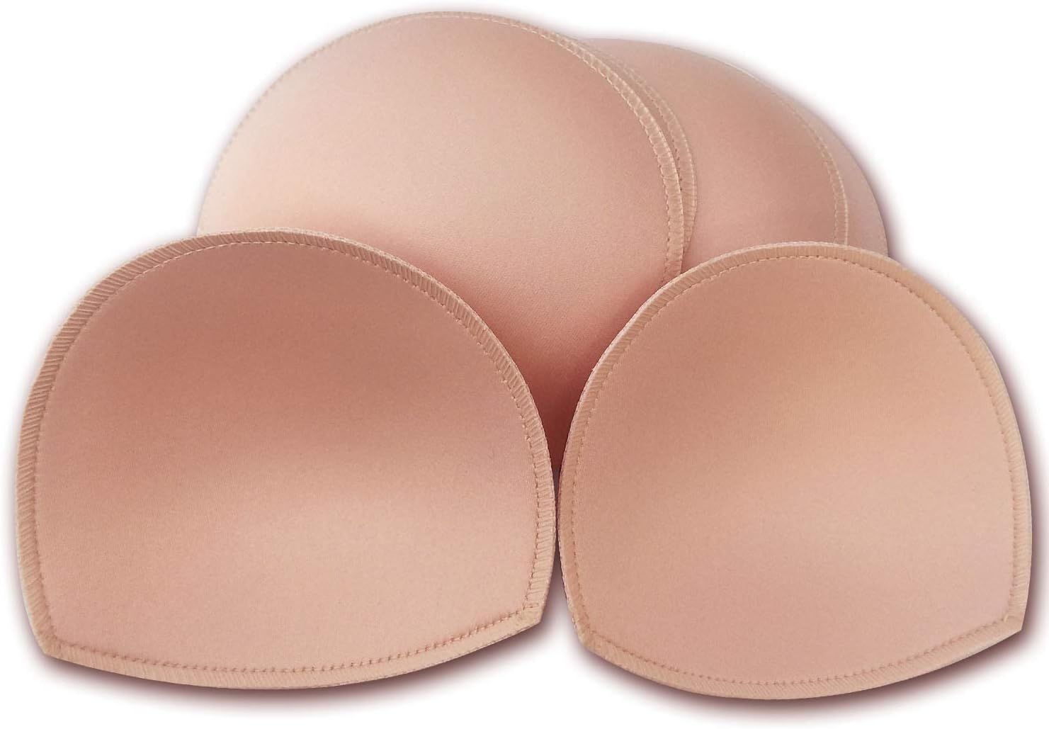 WMugthome 3 Pair Sewn Bra Pads Inserts for Women's Sports Yoga Bra to Hide Nipples or Bra Inserts Push Up