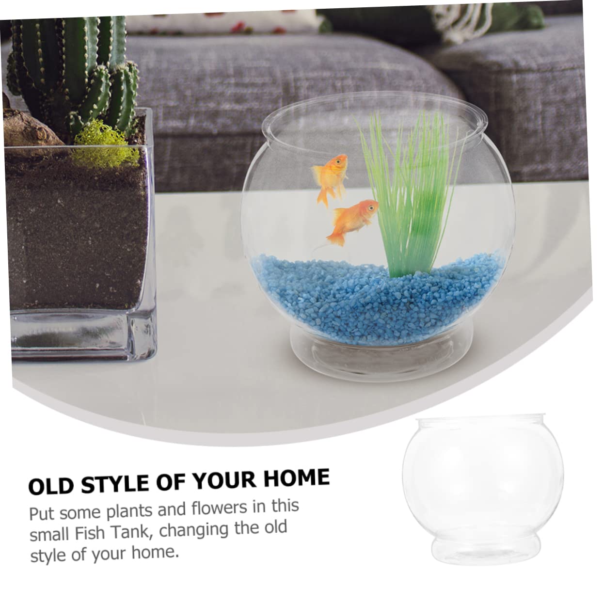 Transparentes Fischglas, Bruchsicheres Tisch Aquarium aus Kunststoff