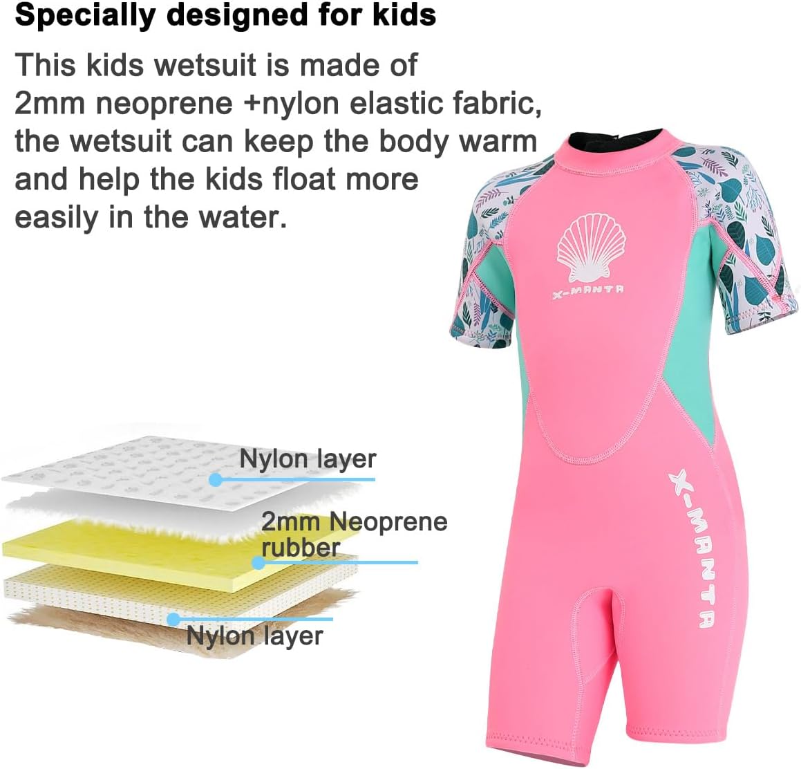 Wetsuit Kids Full Suits 2.5mm Neoprene Wet Suit UV Protection Keep Warm Long Sleeve Wetsuits for Swimming Diving Scuba