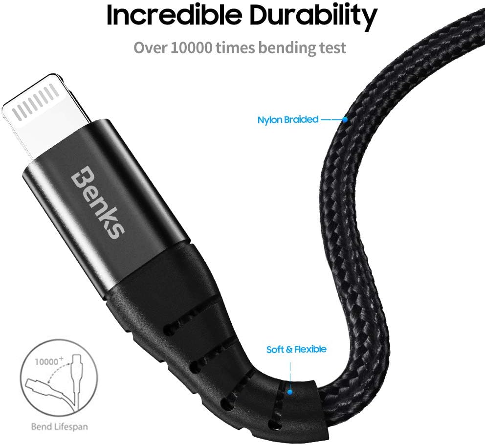 Exсluѕіvе Dіѕсоunt 60% Prісе BENKS USB C to Lightning Cable [MFi Certified] 3A Fast Charging Cable Fit for iPhone12 pro max/Mini/iPhone 11 Pro Max/X/XS/Xs Max/SE, Used with PD Wall Charger/PD Car Charger/PD Power Bank(4 Ft)