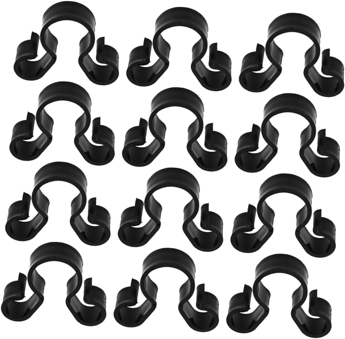 20pcs Wine Bottle Candle Clips Black Plastic Bottle Safety Clips Xmas