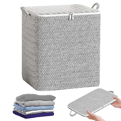 Latemeia Sacchetti portaoggetti extra large per coperte 220L Traspirante Coperta per bidoni Biancheria da letto Cuscino in tessuto non tessuto Borsa portaoggetti per trapunta di capacità con cerniera