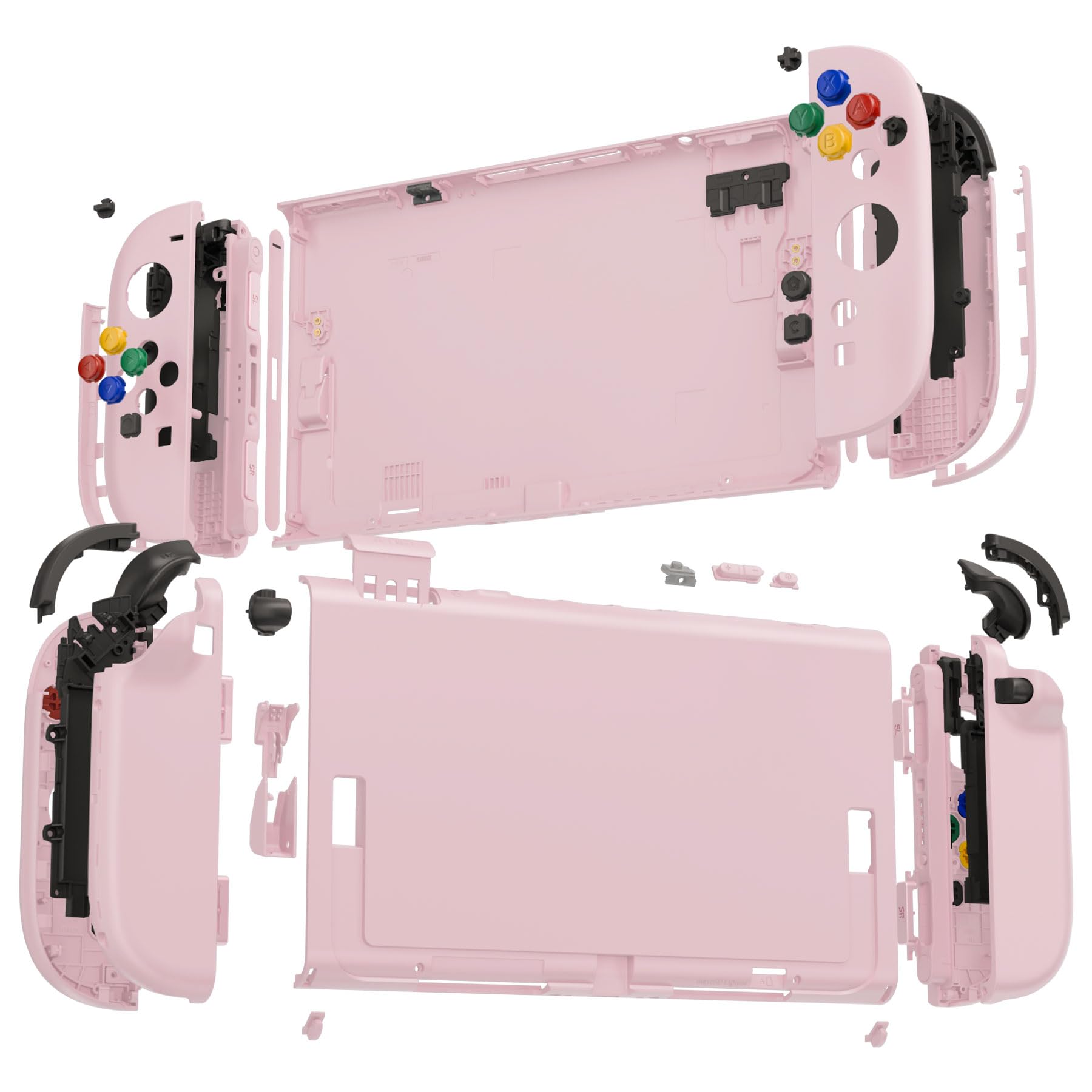 eXtremeRate Cover per Nintendo Switch 2, Tasti Kit Joycon 2 Custodia Posteriore Console Ricambio, Accessori per Nintendo Switch 2,Senza Joycon e Console - Rosa