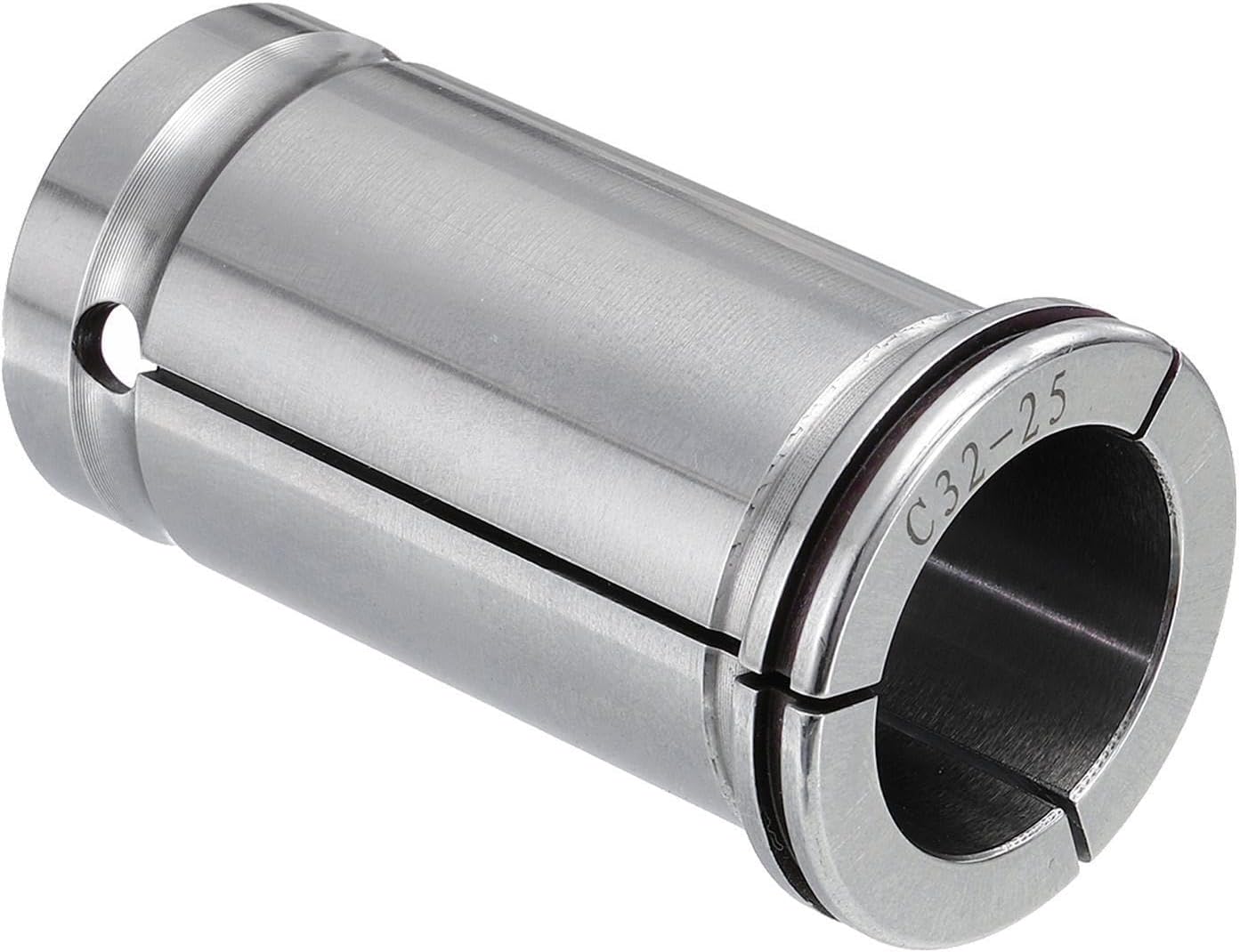 Tool Parts and Accessories Straight Shank Collet C32-25 CNC Router Tool Adapter Carbon Steel for Lathe (#CN-140824-14880)