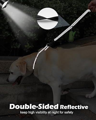 Miniatura 5 de Joytale Correa corta fuerte para perro de 18 pulgadas, 1.2 pulgadas de ancho, resistente, mango acolchado para control de tráfico, correa