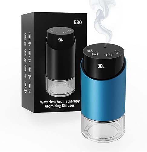 Difusor de aceite esencial sin agua para aromaterapia para el hogar, habitación grande, automóvil, oficina, escritorio, mini ambientador inalámbrico