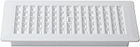 Vista 2 de Decor Grates PL410-WH Registro de piso de plástico de 4 pulgadas por 10 pulgadas, blanco