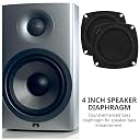 Milisten 2pcs 4 inch Woofer Membrane Iron Rubber Loudspeaker Membrane Passive Bass Diaphragm Plate Replacement Kit for Bass Speaker Subwoofer Loudspeaker Audio DIY Repair gallery image