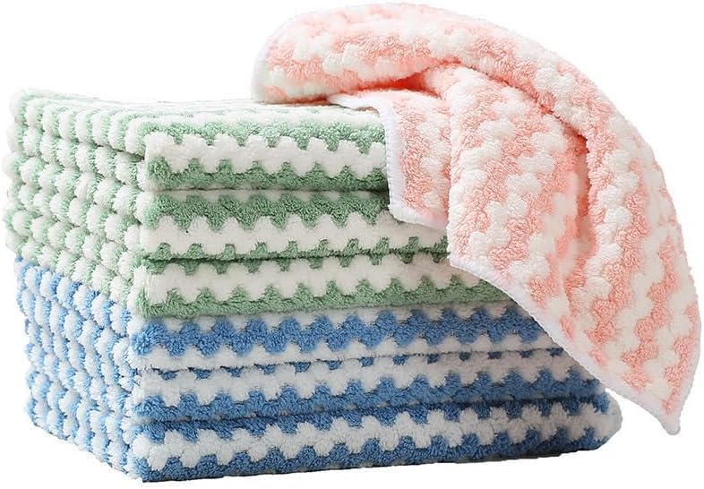 5 Packs Cleaning Cloths All-Purpose Microfiber Towels Absorbent Streak