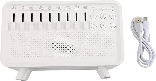 Miniatura 4 de Humidificador blanco de la máquina del ruido con el difusor del aroma y la luz de la noche para la relajación y la ayuda del sueño, blanco