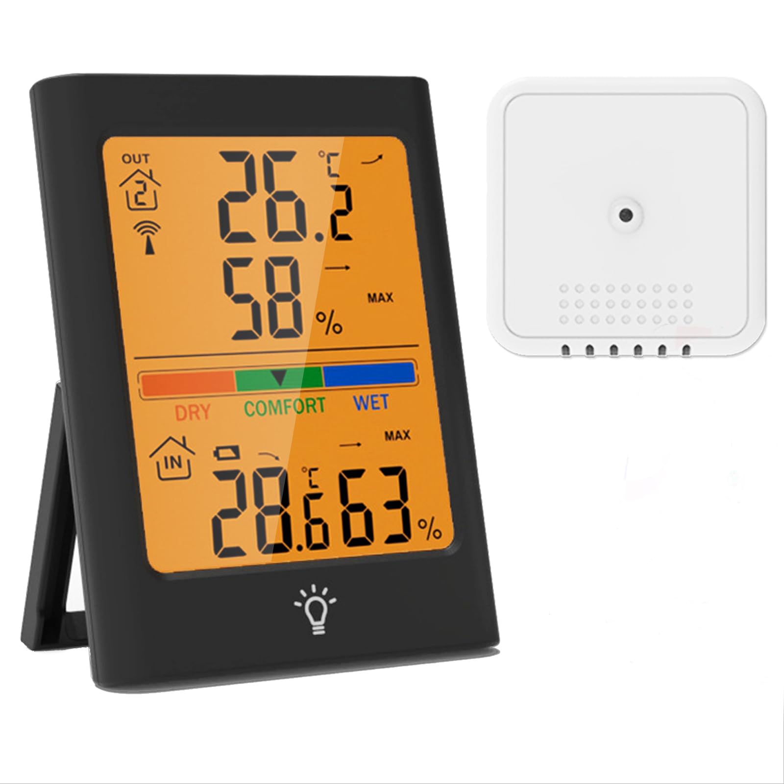 Amazon.co.jp: Timloon デジタル温度湿度計 外気温度計 ワイヤレス 温