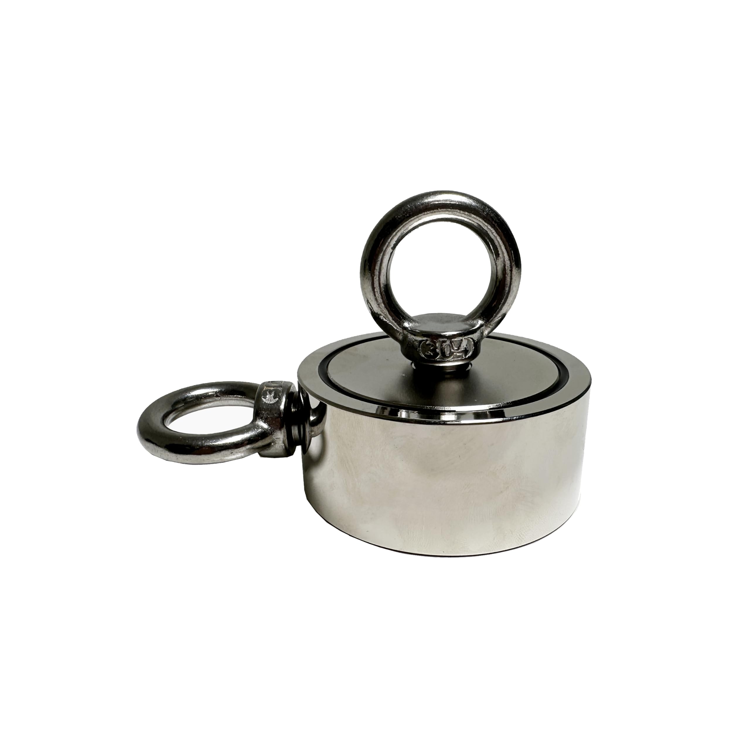 AIMANT NÉODYME BULLDOG DOUBLE FACE 420KG + CORDE RENFORCÉE 30M (8MM) + COLLE - Aimant Pêche Puissant - Pêche Magnétique