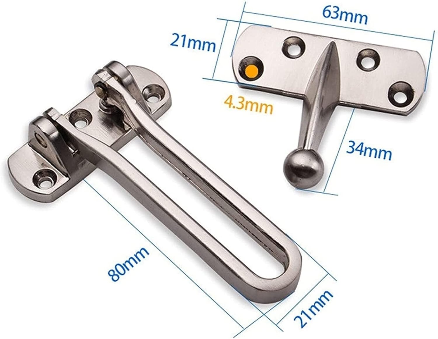 ドアチェーンロック、ボルトゲートラッチ、ラッチ安全リミッター、家庭用金属盗難防止バックルドアバックルハスプ盗難防止チェーンドアチェー