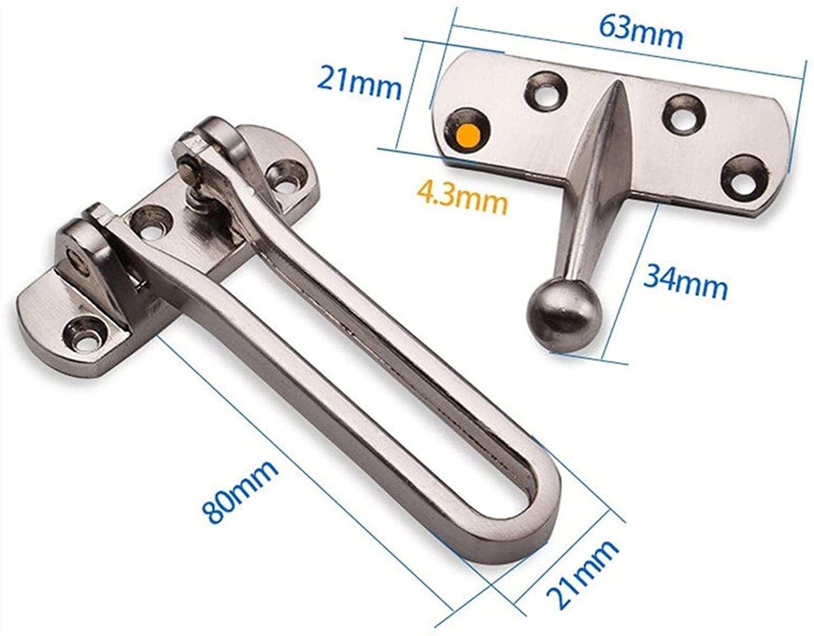 Wybierz zatrzask zatrzaskowy Wielokolorowy łańcuch do drzwi(GOLD ONE SIZE)