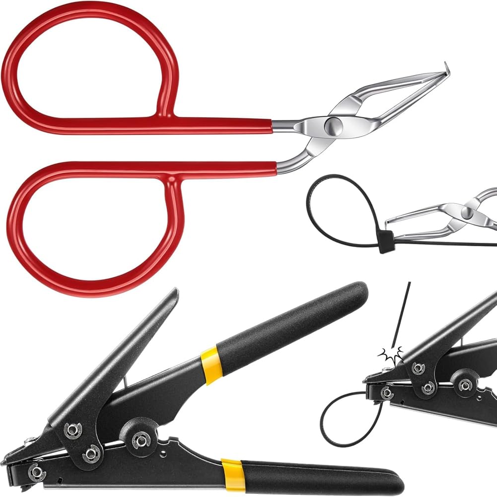 LKLNCXC Cable ties Cable Tie Tool Zip 1 Opener and Storage Box Steel Cutter Reusable