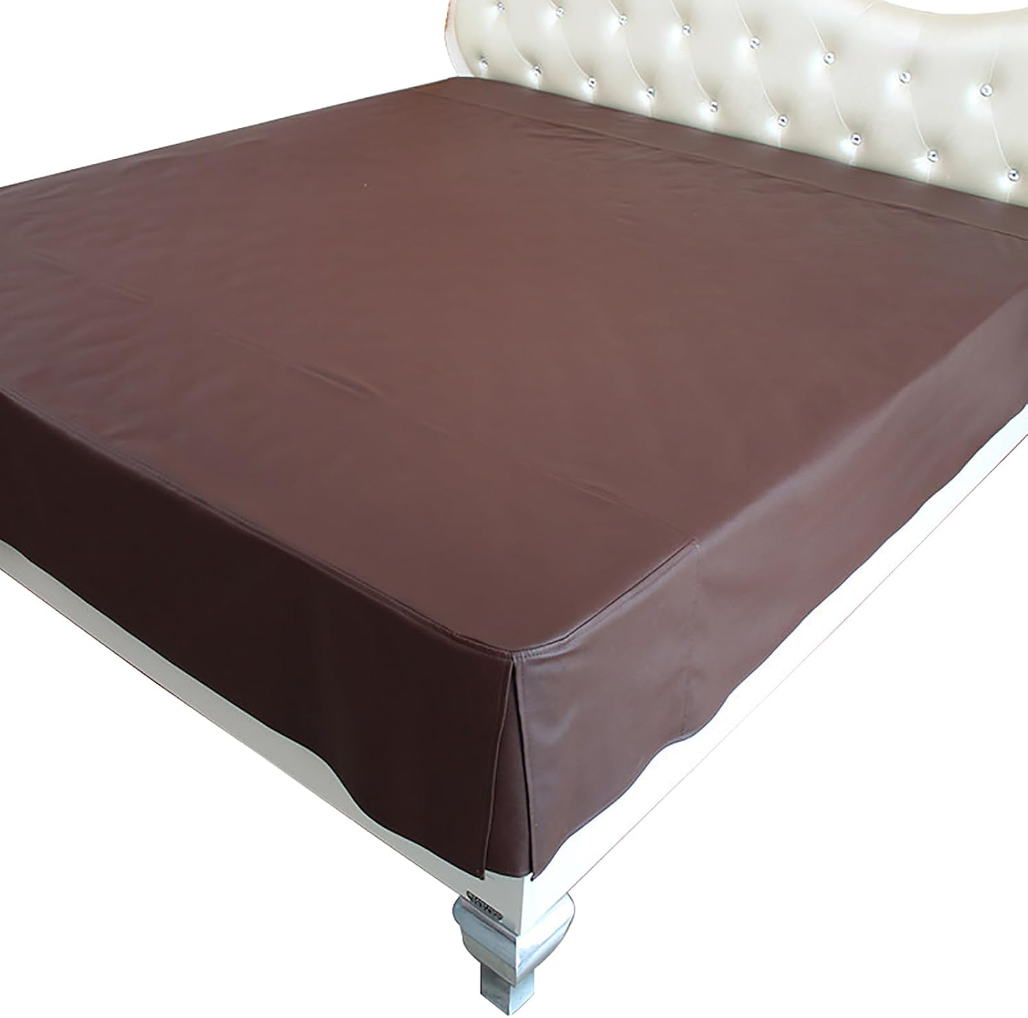 Leather Fitted Sheet, Bed Skirt Waterproof Mattress Protector Beauty Bed Fitted Sheet Dirt-Proof and Waterproof Bed Covers,D,70x190cm(28x75inch)