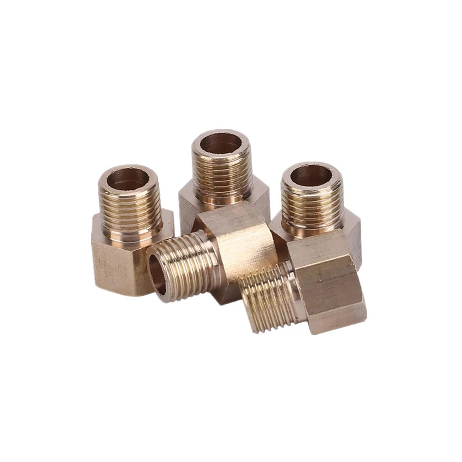 1pc M8 M10 M12 M14 M16 M18 M20 Metric Female to Male Thread Brass Pipe Fitting Coupler Connector for Fuel Gas Water(F M10x1-M M8x1)