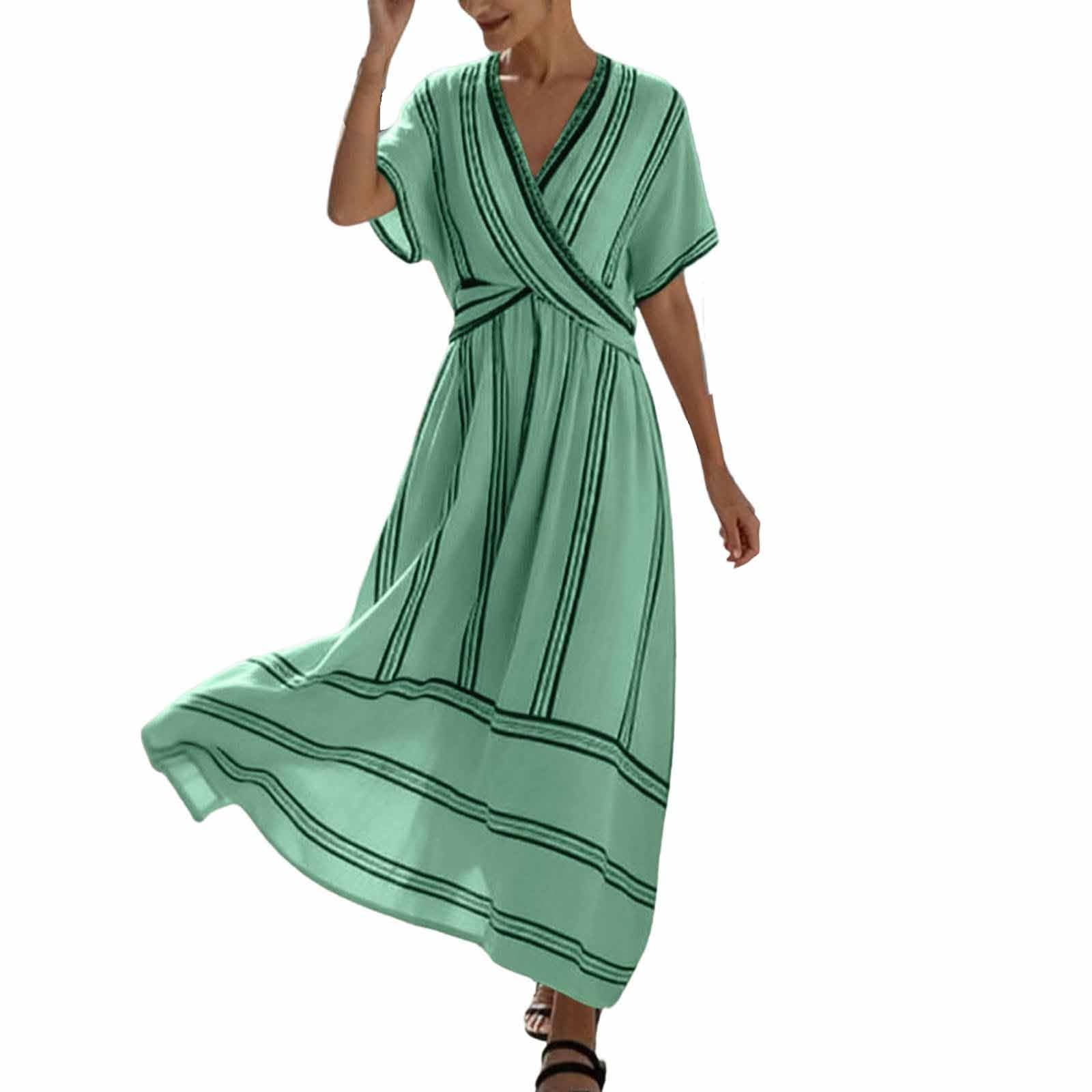 Robe de printemps décontractée à rayures pour savourer les beaux jours - 5