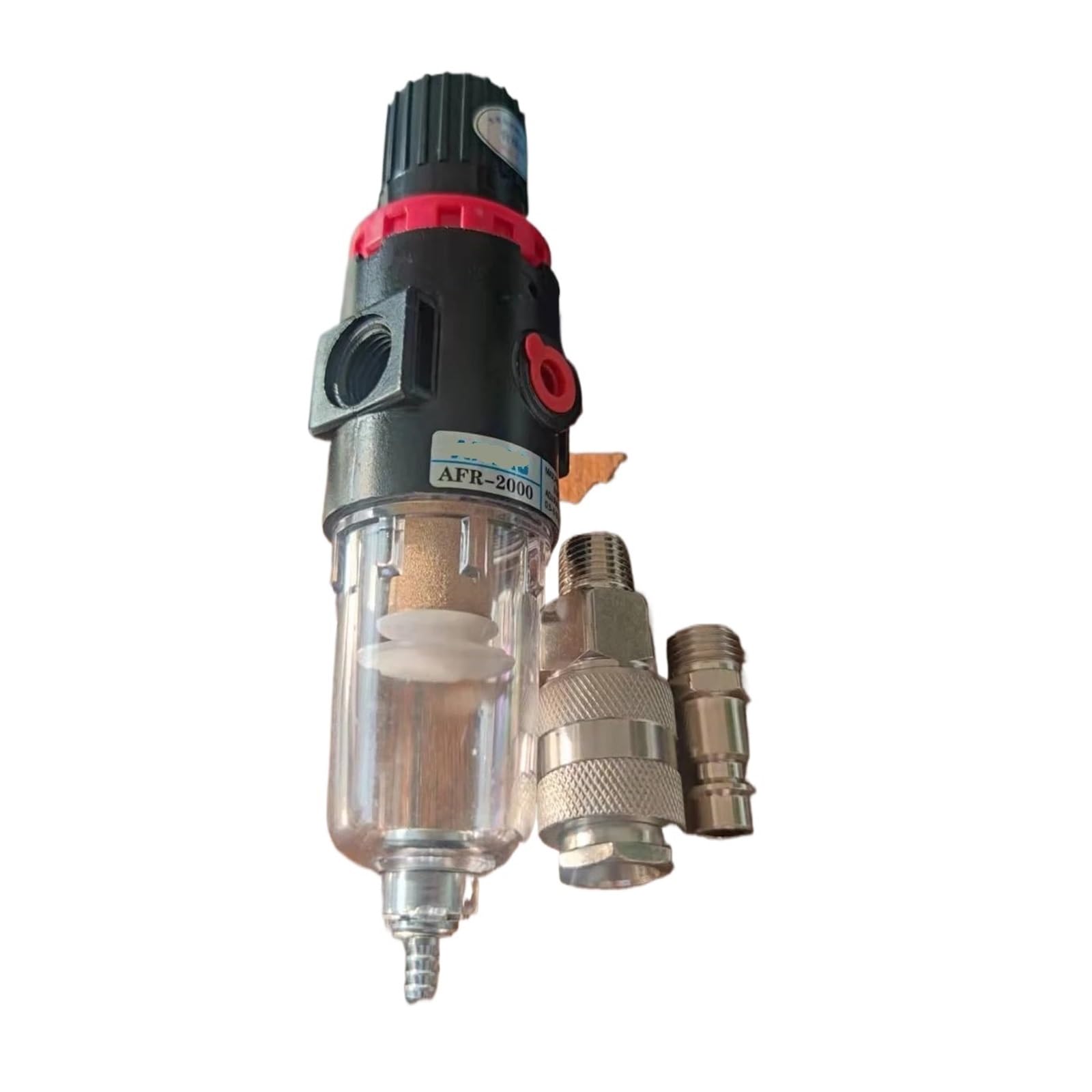 AYNRJKKX AFR2000 G1/4 Fiber Filter Pneumatic Air Regulator with Pressure Gauge/Flow Control Valve/Air Compressor Drain/Speed ​​Controller(AFR2000 EUSMPM)