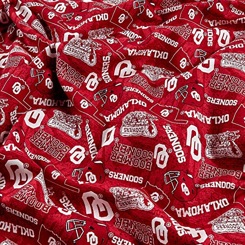ncaa oklahoma sooners 1178 tone on tone redwhite fabric by the yard