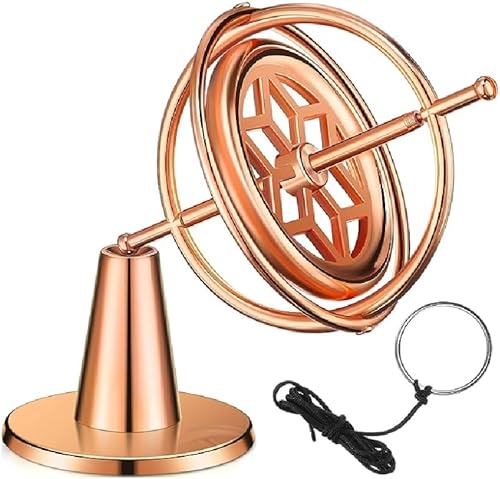Parte superior de metal antigravedad con equilibrio de giroscopio para educación, juguete de entrenamiento (oro rosa)