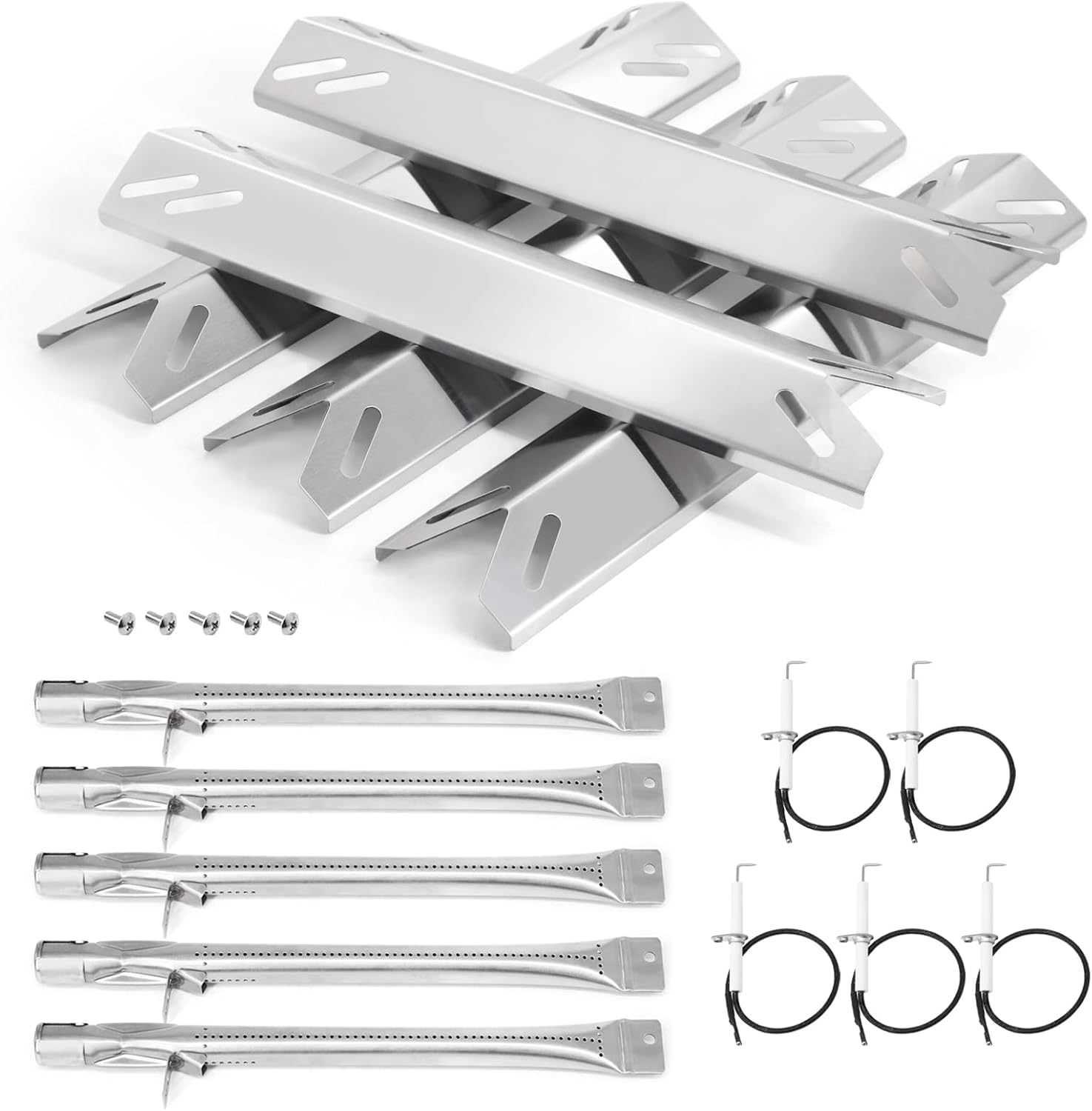 Criditpid GAS9556AS Replacement Parts for Cuisinart 2556, GAS9456AS, GAS2556AS, GAS2456AS, GAS2420AS, GAS1456ASO, GAS1456BSO, Grill Burner Heat Plate for Cuisinart 5 & 4 Burner Gas Grill Parts