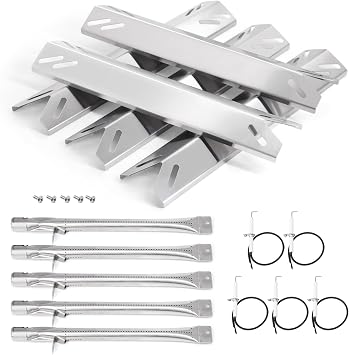 Criditpid GAS9556AS Replacement Parts for Cuisinart 2556, GAS9456AS, GAS2556AS, GAS2456AS, GAS2420AS, GAS1456ASO, GAS1456BSO, Grill Burner Heat Plate for Cuisinart 5 & 4 Burner Gas Grill Parts
