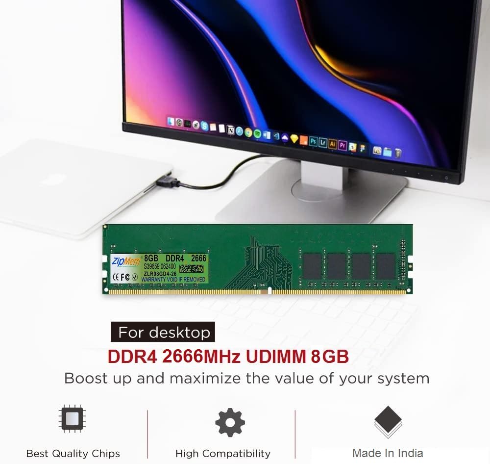 DDR4-2666 8GB 51枚 Amazon.in: Buy Zipmem® 8GB DDR4 2666MHz RAM | Desktop RAM | CL-19