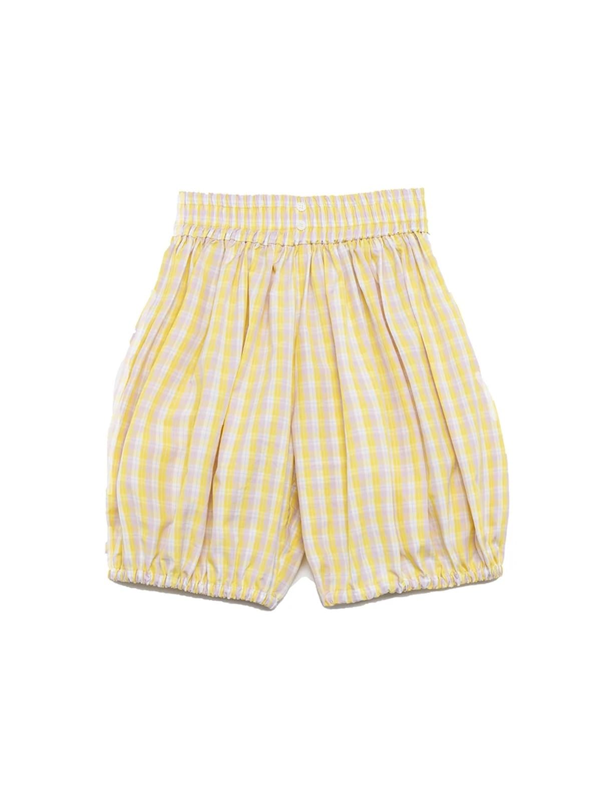 Shorts Donna Pantaloncini A Vita Alta Scozzesi da Donna, Eleganti Pantaloncini Casual con Elastico in Vita for l'Abbigliamento Estivo da Strada(Rose Red,L)