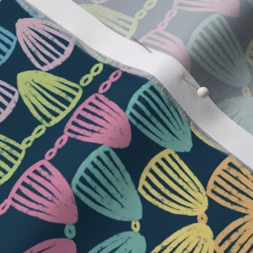 Spoonflower Fabric - Granny Square Crochet Look Vintage Knitting Look Printed on Organic Cotton Sateen Fabric by The Yard - Sewing Quilting Apparel Home Decor