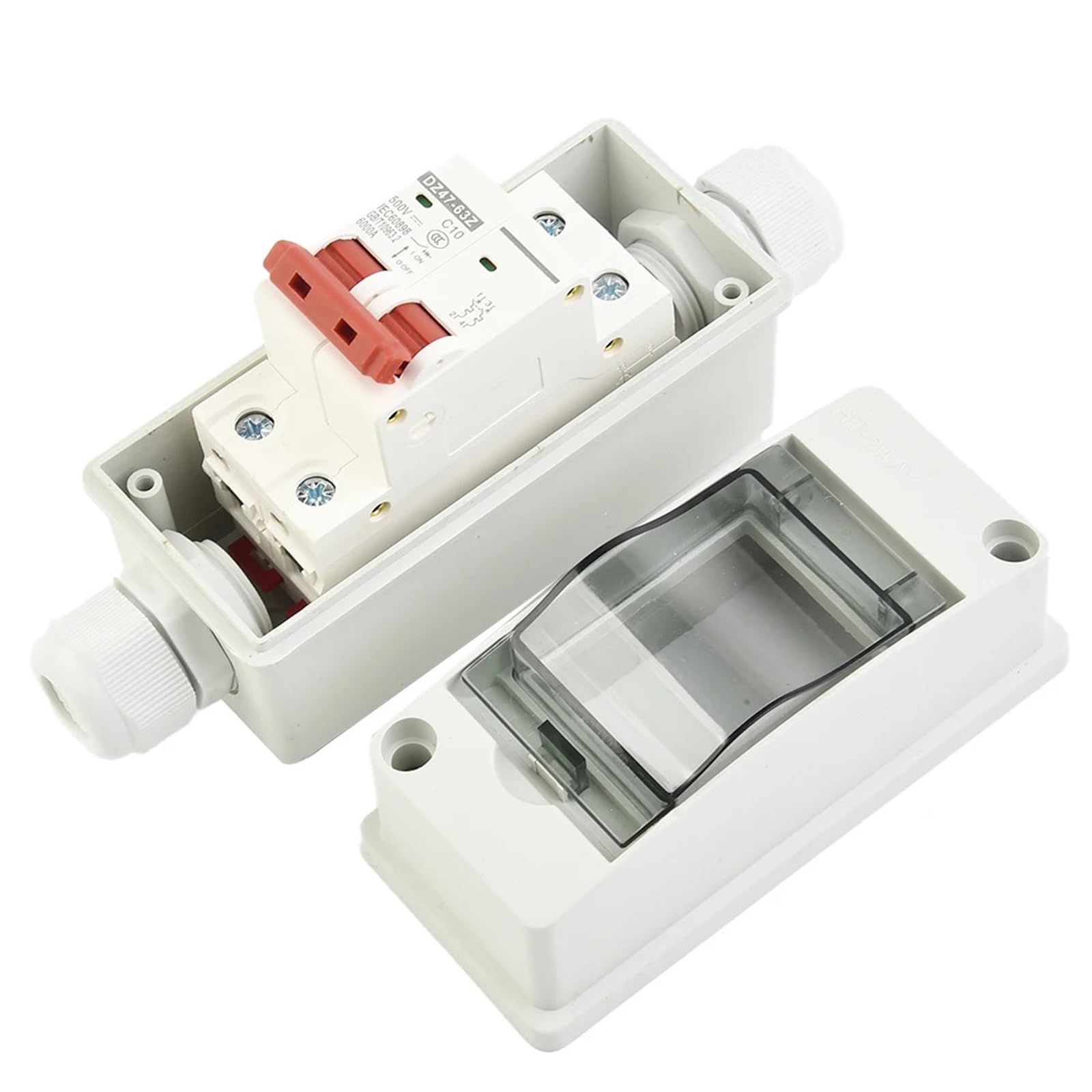 Scatola Combinata Solare Fotovoltaica Scatola di distribuzione impermeabile con interruttore CC, interruttori automatici miniaturizzati, batteria solare fotovoltaica for casa/giardino, quadro combinat