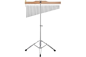 36 Tone Musical Chimes with Adjustable Stand for Teachers and Classrooms, Silver