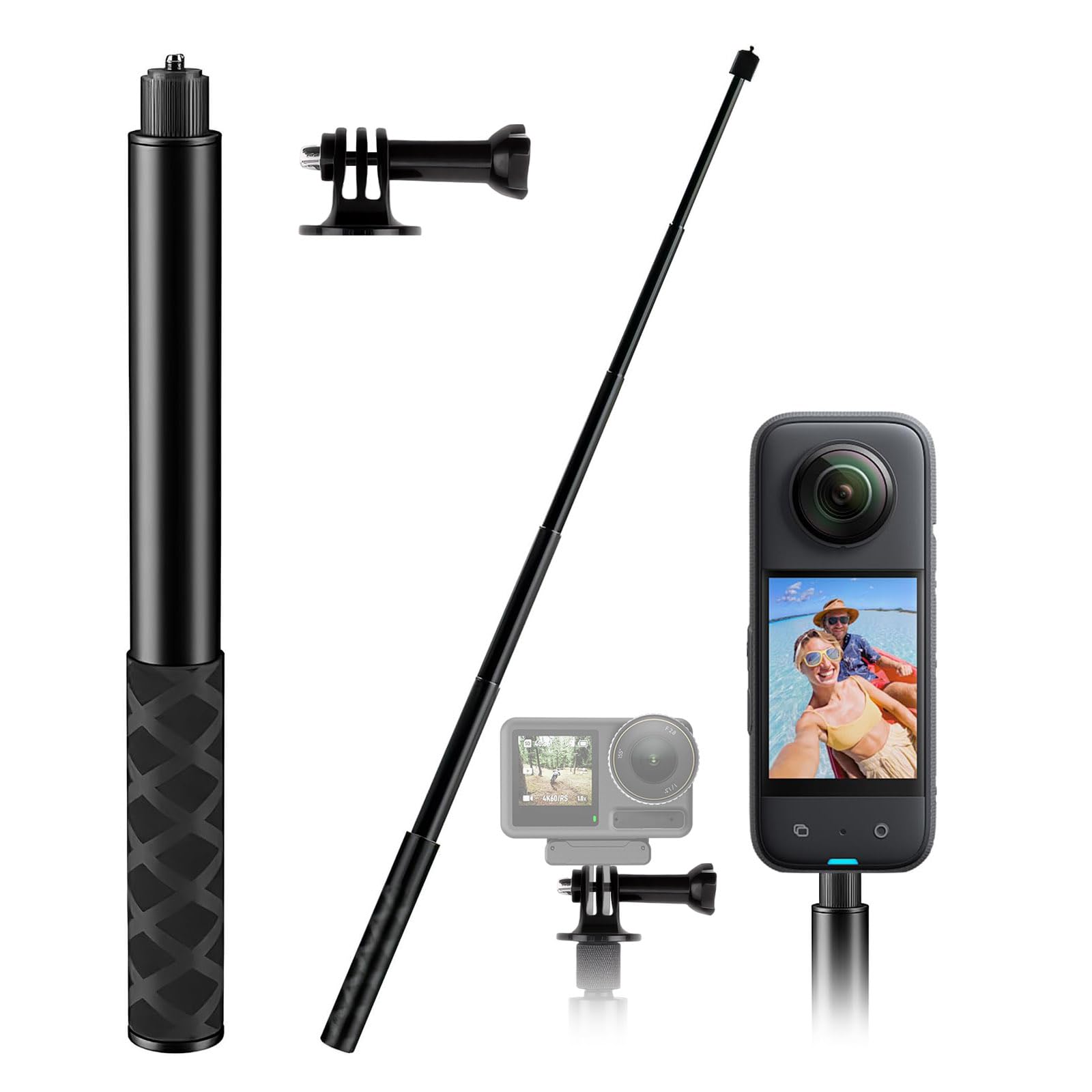 Shop4 - Actioncam Selfiestick - Uitschuifbaar Blauw