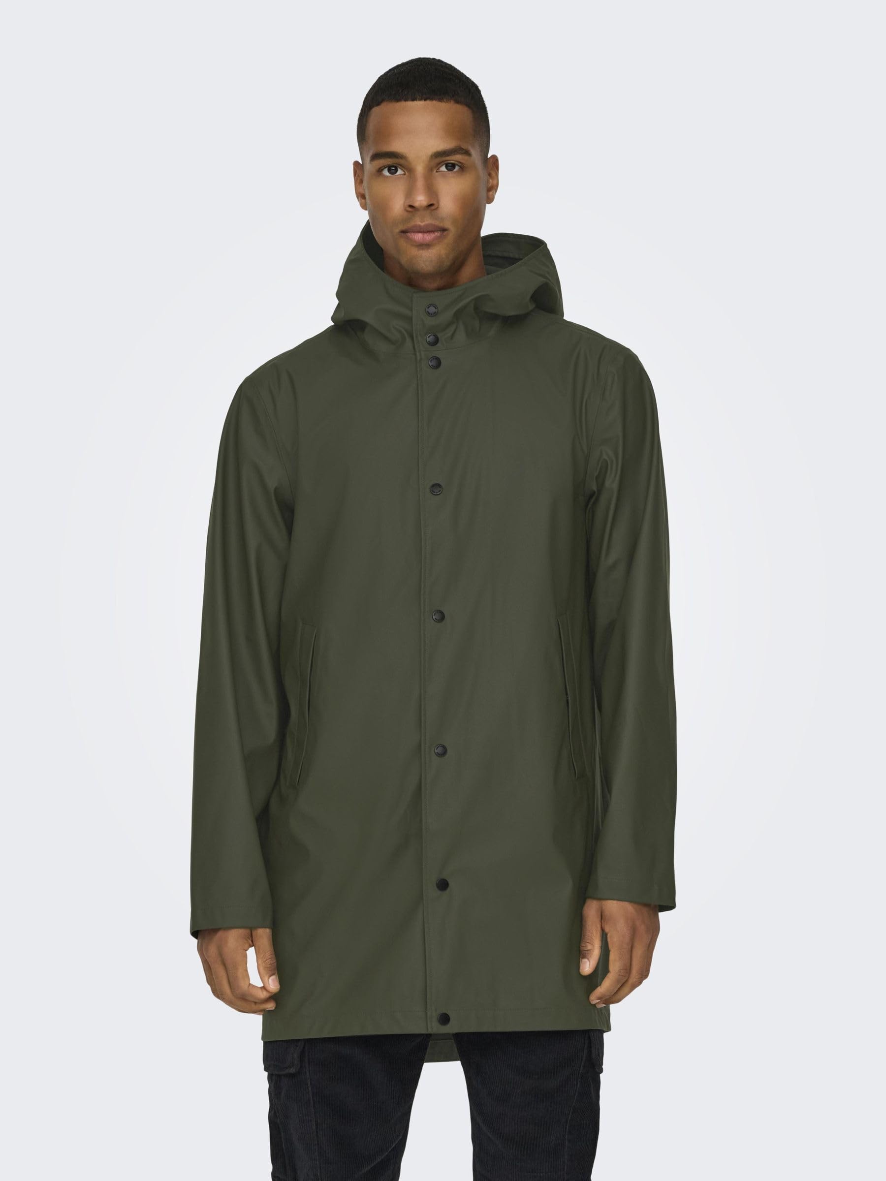 Only & Sons Płaszcz przeciwdeszczowy Mężczyźni Onsluca Rain Coat Otw