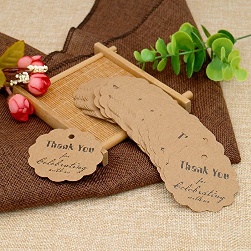 100 pezzi in carta kraft marrone, targhette regalo...