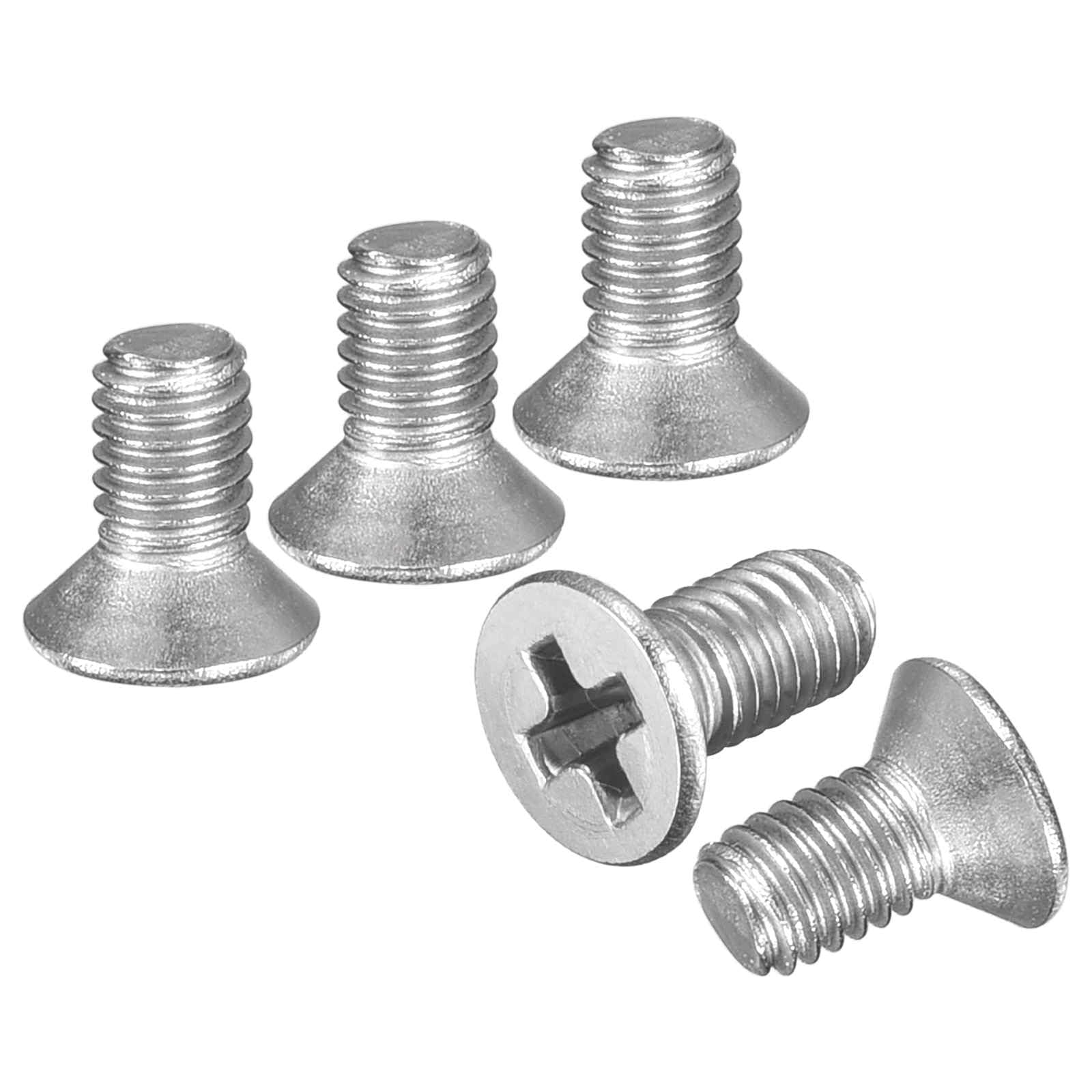 DTGN M2.5-0.45x5 Flat Head Machine Screws - 100PCS - Good for Electronics and Machinery - 304 Stainless Steel Phillips Countersunk Micro Metric Machine Screw Bolts- Silver