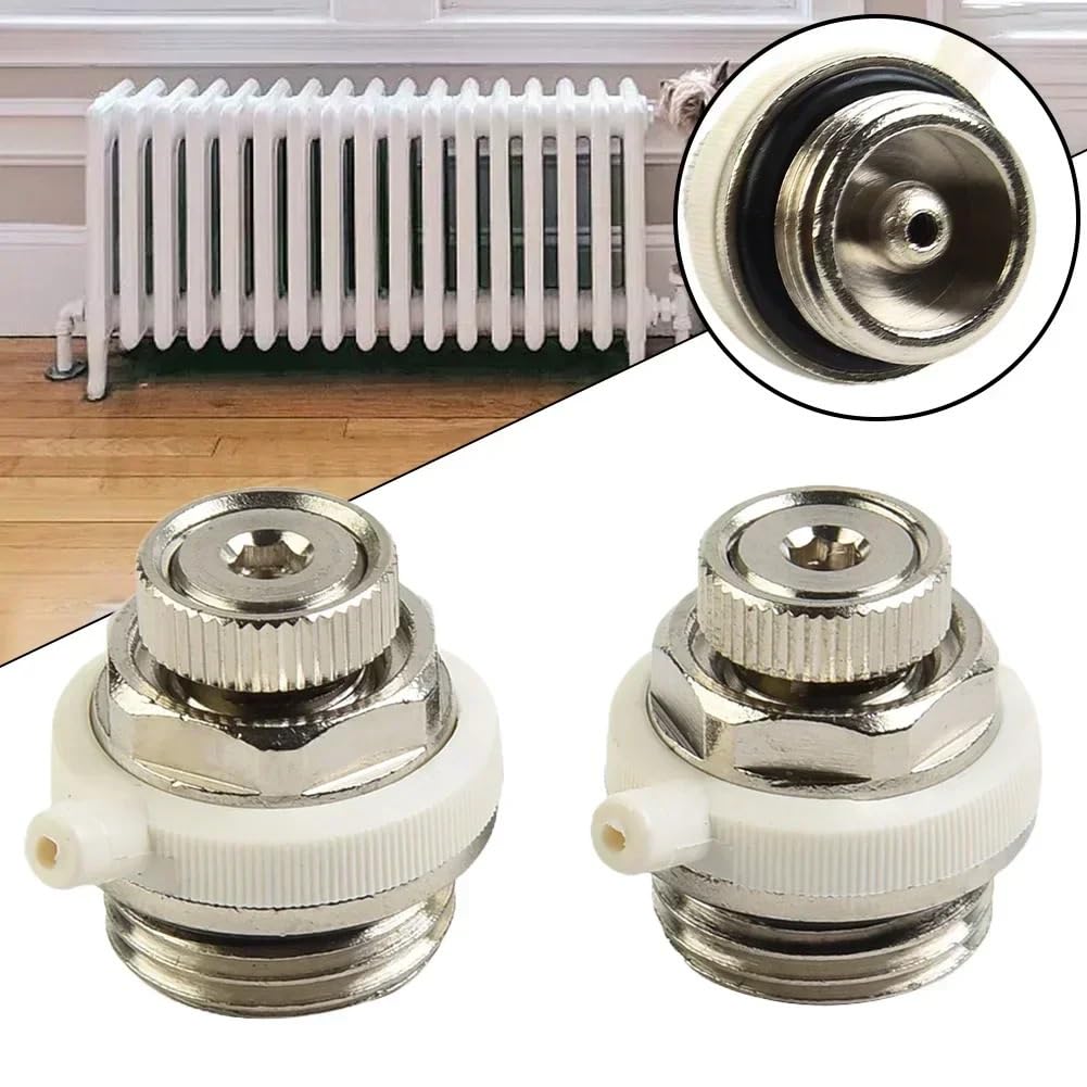 Valvola di sfiato automatica for radiatore, sfiato aria automatico da 1/2", valvola di sfiato automatica, parti for radiatori, distributore di acqua for riscaldamento a pavimento(5pcs)