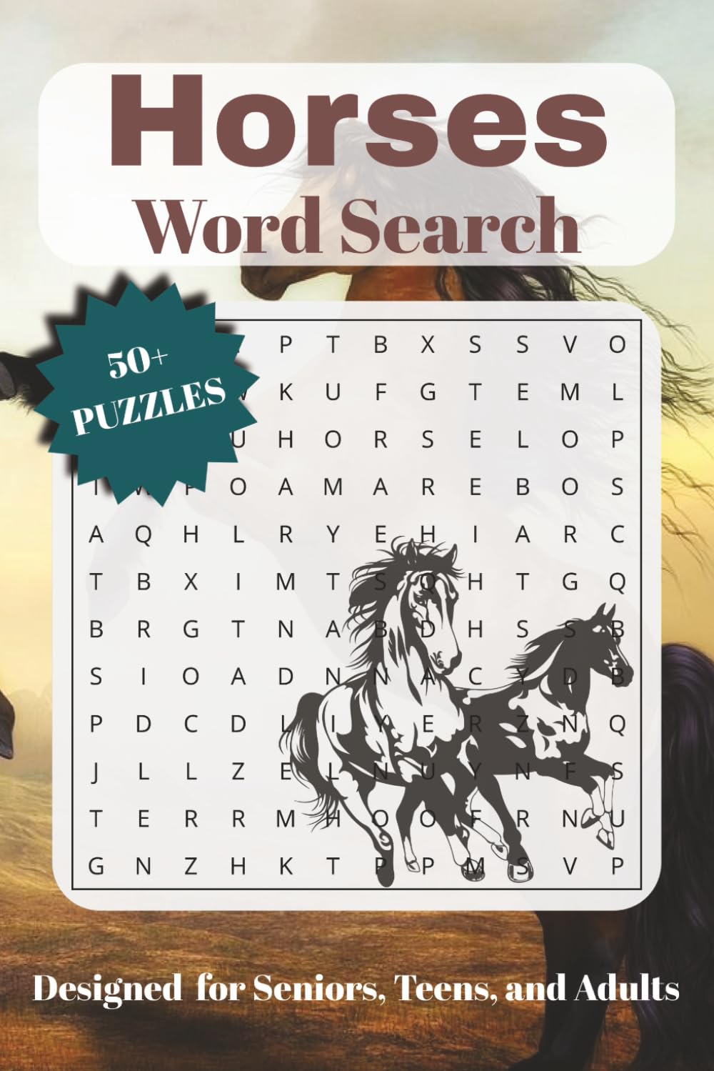 Horses Word Search Book: 50+ Puzzles Celebrating the Beauty, Breeds, and Spirit of Horses