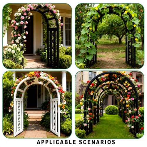 Arcos de paso metálicos para decorar bodas y delimitar senderos en el césped 8