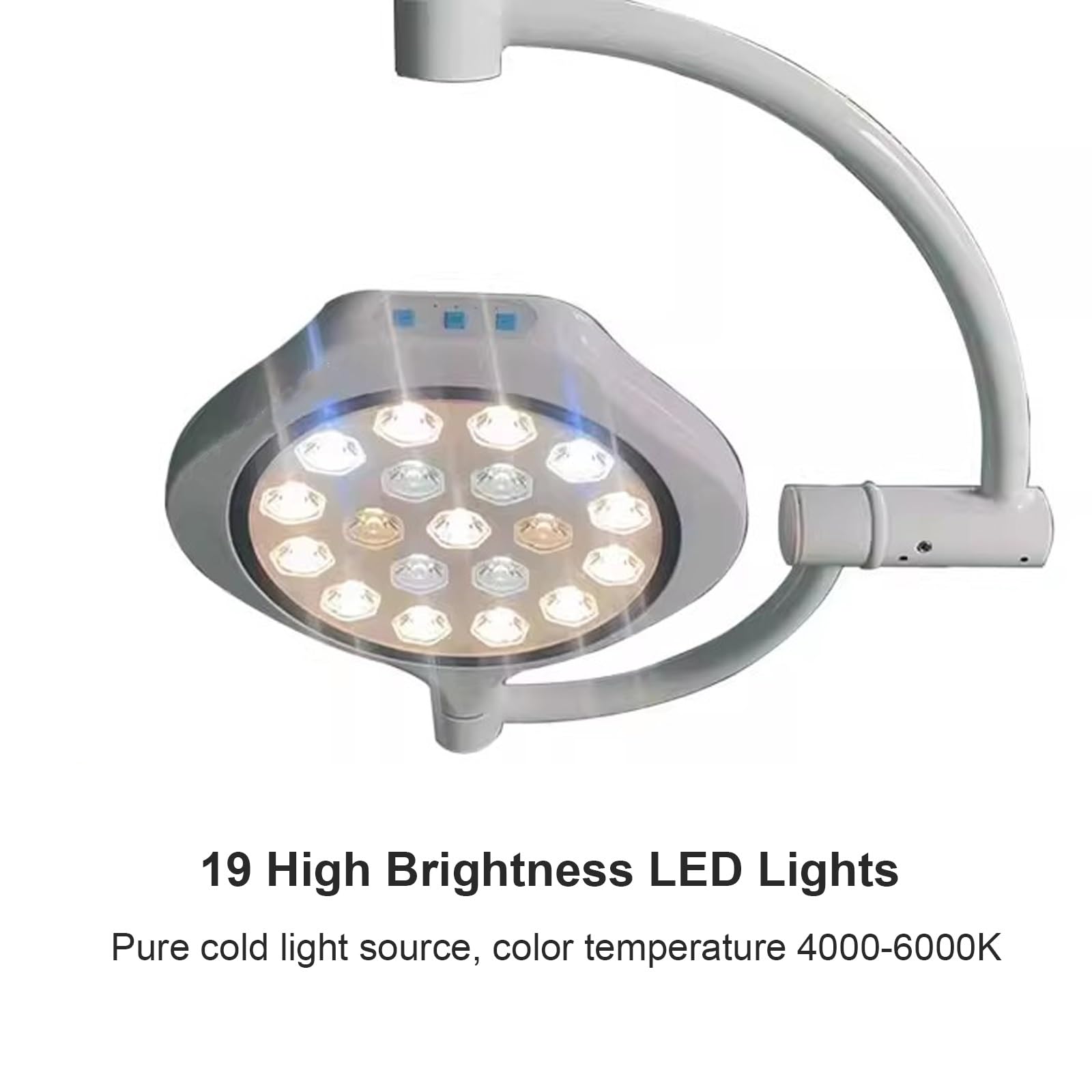 WXXZCE Lámpara de Examen Médico LED, Lámpara Sin Sombra de la Luz Dental Médica, Lámpara de Exploración Quirúrgica, Brillo Ajustable 70000 Lux, Fuente de Luz Fría Pura 4000-6000k