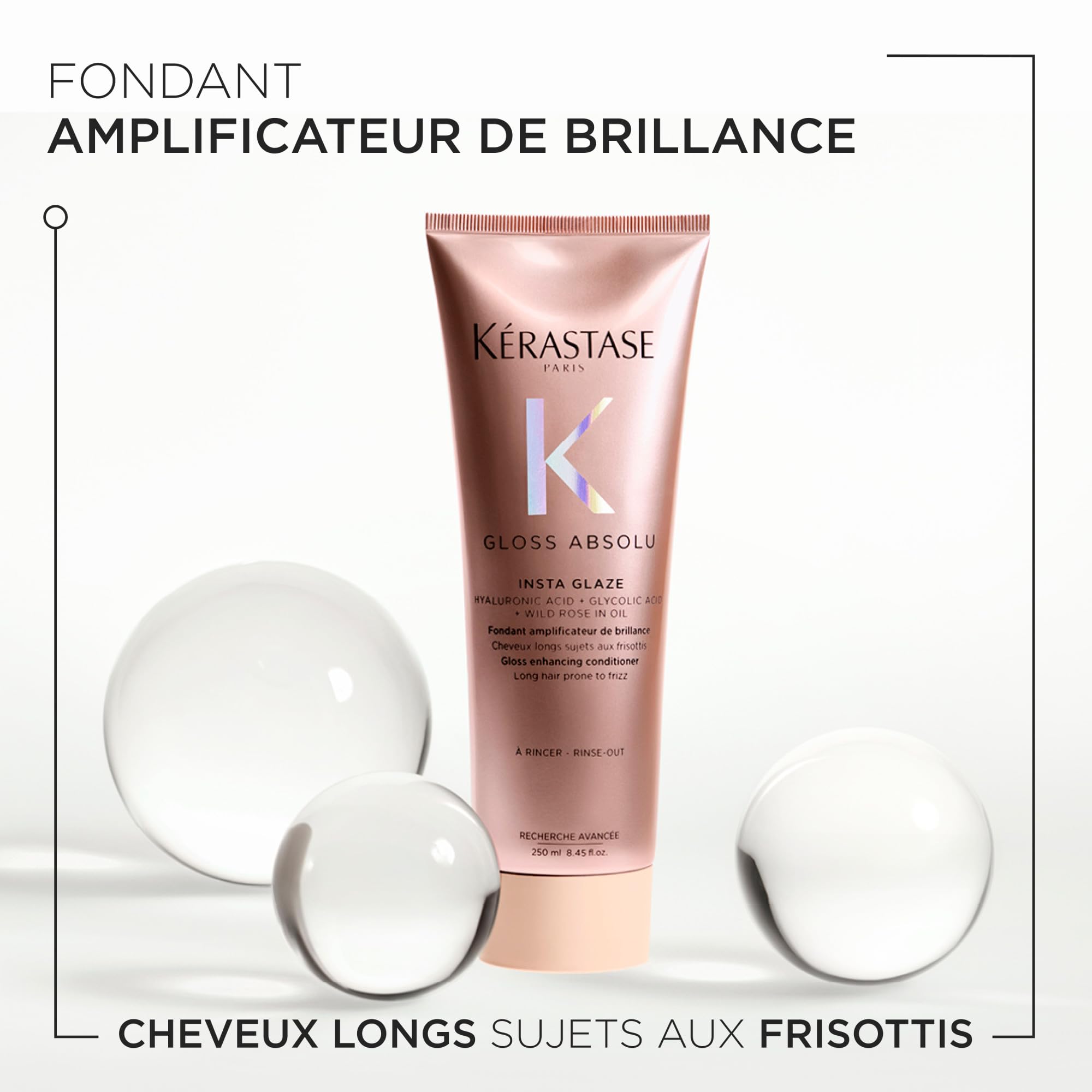 Kérastase Gloss Absolu Öl, 45 ml, Fondant 250 ml und Mini Bain 30 ml