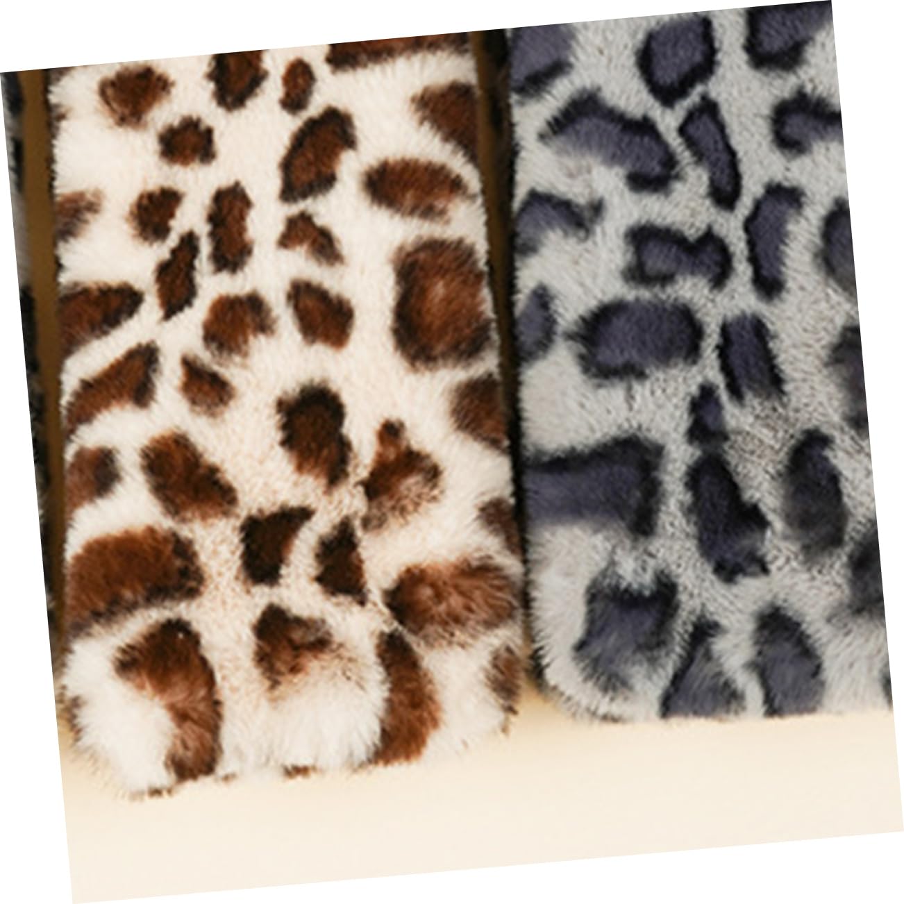 CALLARON 3pezzi Foulard Leopardo Autunno Inverno Scarf Calda Protezione Freddo Scarf Casual Per Donne Bianco